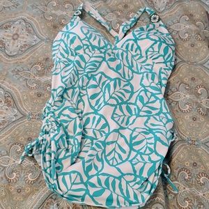 Perry Ellis Tie Back Tankini Top Size Large